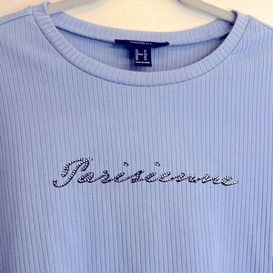 Blue long sleeve top